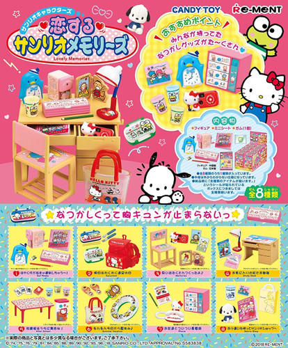 Re-ment 152028 Sanrio Lovely Memories 8 Figures Complete Set