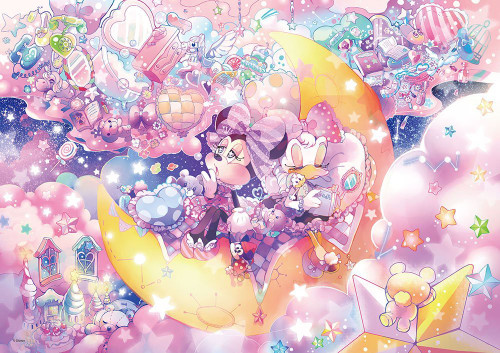 Tenyo Japan Jigsaw Puzzle DW-1000-002 Minnie & Daisy Crescent Moon (1000 S-Pcs)
