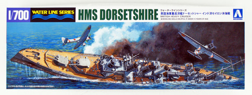 Aoshima Waterline 52662 HMS Dorsetshire Indian Ocean Raid 1/700 scale kit