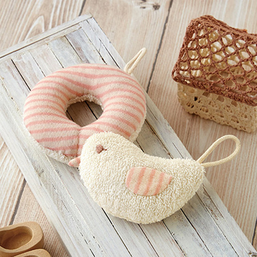 Hamanaka H434-530 Organic Cotton Handicraft Kit Baby Rattle Chick & Doughnut