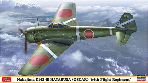 Hasegawa 07468 Nakajima Ki43-III Hayabusa (Oscar) '64th Flight Regiment' 1/48