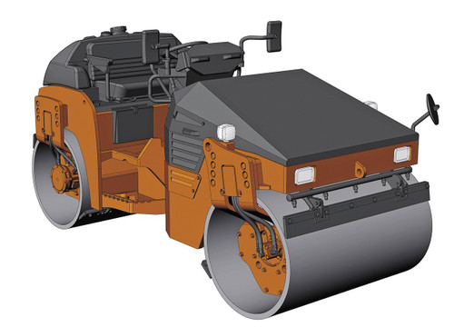 Hasegawa 66101 Hitachi Construction Machinery Tandem Vibratory Roller ZC50T-5 1/35 scale kit