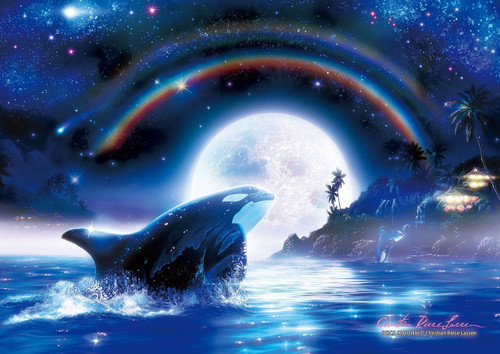 Epoch Jigsaw Puzzle 55-505 Lassen Orca Moon III (216 S-Pieces)