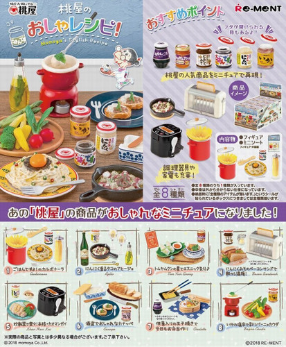 Re-ment 505718 Momoya's Stylish Recipe 1 Box 8 Figures Complete Set