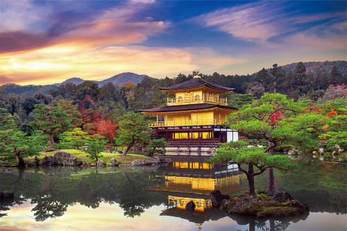 Yanoman Jigsaw Puzzle 10-1315 Kinkaku-ji Kyoto Japan (1000 Pieces)