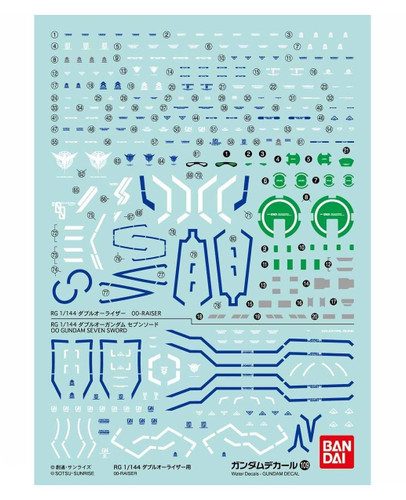 Bandai Gundam Decal No.109 for RG 1/144 Scale OO Raiser