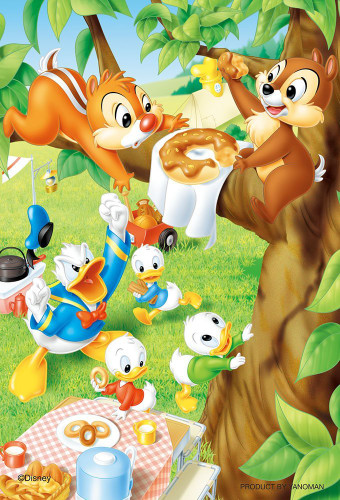 Yanoman Jigsaw Puzzle 99-440 Disney Donald Chip 'n Dale Donut (99 Small Pieces)