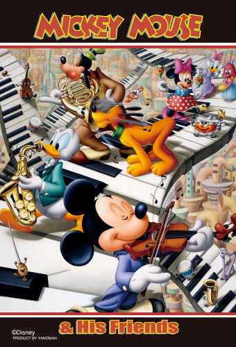 Yanoman Jigsaw Puzzle 99-437 Disney Mickey & Friends Concert (99 Small Pieces)