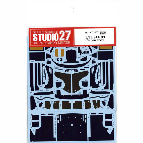 Studio27 ST27-CD24031 911GT1 Carbon Decal for Tamiya 1/24 Scale
