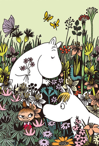 Yanoman Jigsaw Puzzle 03-874 Moomin Flower Garden (300 Pieces)