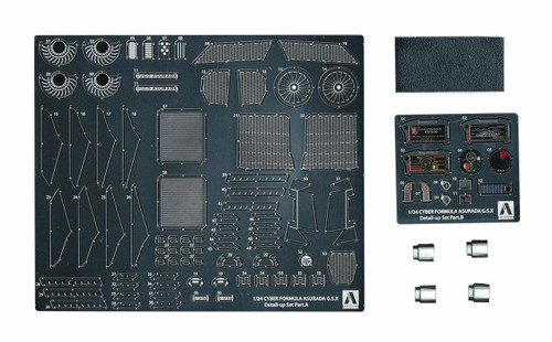 Aoshima 56080 Cyber Formula Sugo Asurada G.S.X Detail Up Parts 1/24 Scale kit
