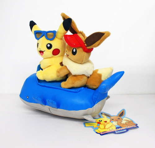 Pokemon Center Original Plush Doll Season's Pikachu & Eevee SUMMER 707-