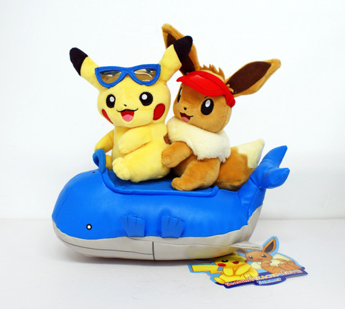 Pokemon Center Original Plush Doll Season's Pikachu & Eevee SUMMER 707-