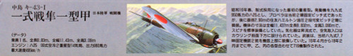 Arii 320013 Japanese Army Fighter Nakajima Ki-43-1 OSCAR 1/72 Scale Kit (Microace)