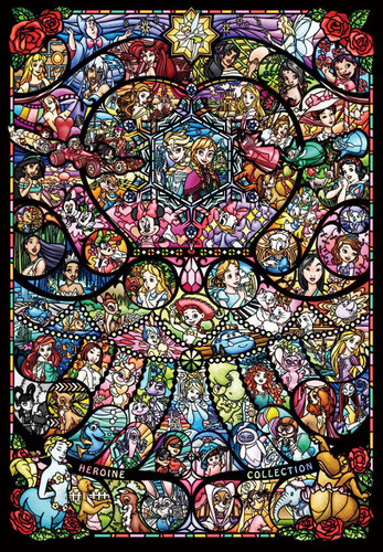Tenyo Japan Pure White Jigsaw Puzzle DP-1000-028 Disney Pixar Stained Glass (1000 Pieces)