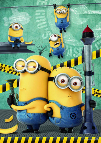 Yanoman Prism Art Jigsaw Puzzle 61-50 Despicable Me Minions Rocket Hangar (108 Pieces)