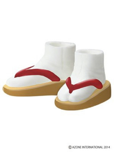Azone AKT099-BEG Soft Vinyl Made Sandals Beige x Red