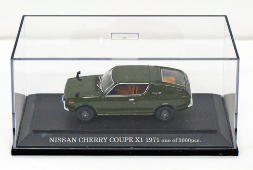 Ebbro 43541 NISSAN CHERRY COUPE X1 1971 Green 1/43 Scale