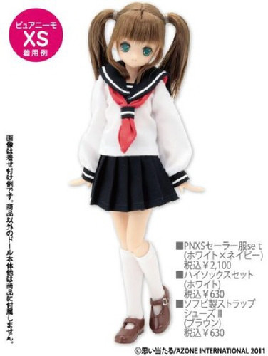 Azone ALB123-WNV PNXS Sailor Suit School Uniform Set White x Navy