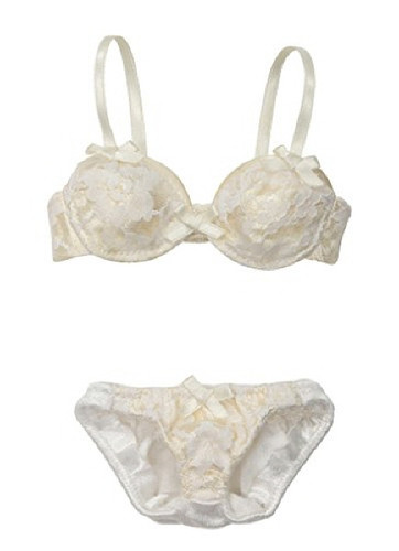 Azone FAO021-YLW Azo 2 Fancy Lace Bra & Panties Set Yellow