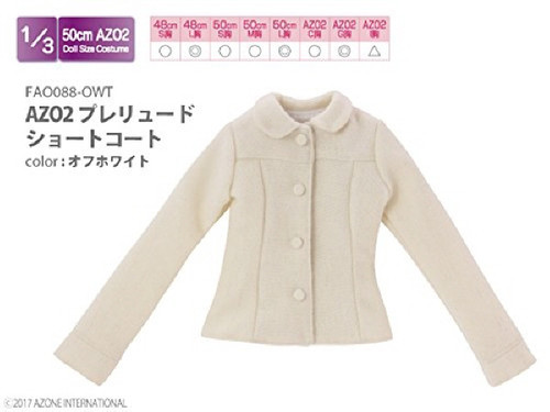 Azone FAO088-OWT Azo 2 Prelude Short Coat Off White
