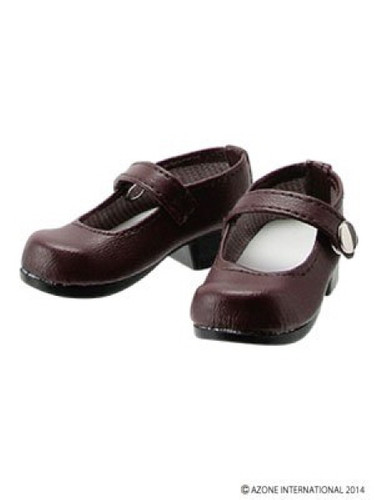 Azone FAR168-BRN for 50cm doll One Strap Shoes Dark Brown