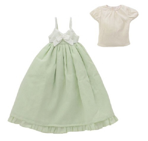 Azone FAR195-CRG for 50cm doll Spring Color One Piece Set Cream x Grass Green