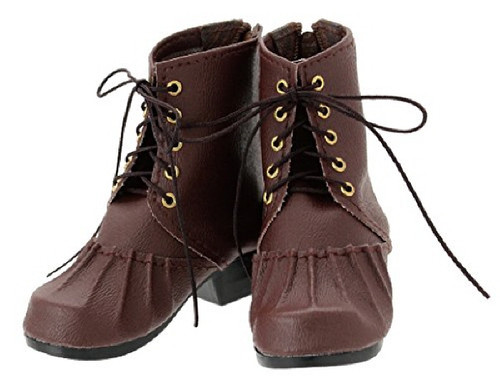 Azone FAR198-DBR for 50cm doll Girly Knitting Short Boots Dark Brown
