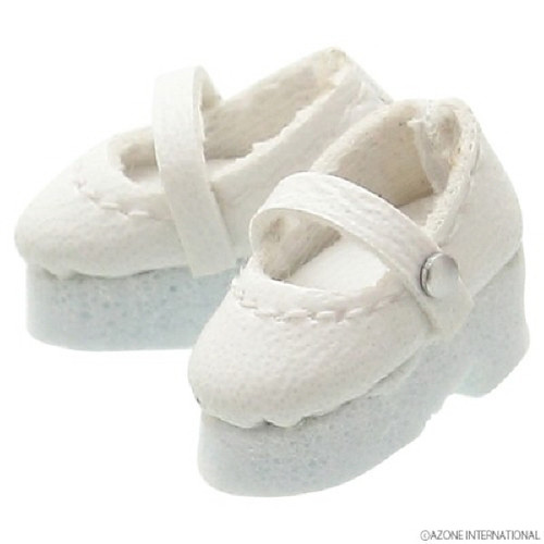 Azone PIC042-WHT 1/12 Strap Shoes White