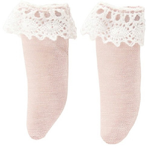 Azone PIC103-PNK 1/12 Pico D Lace Ruffle Socks II Pink Beige