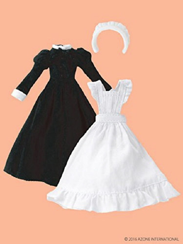 Azone PIC120-BLK 1/12 Classical Long Maid Clothes Set Black