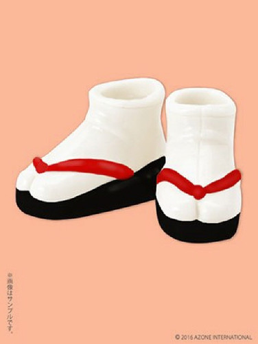 Azone PIC124-BKR 1/12 Soft Vinyl Sandals Black x Red