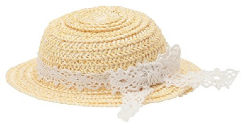 Azone PIC139-IVR Straw Hat Ivory Lace Ribbon