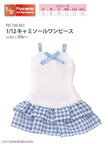 Azone PIC190-BLE 1/12 Camisole One Piece Blue