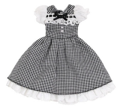 Azone PIC201-BLK 1/12 Sweet Gingham One Piece Black Check