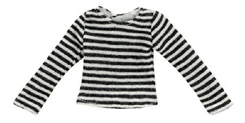 Azone POC391-BKW PNS Shimashima T-Shirt Black x White