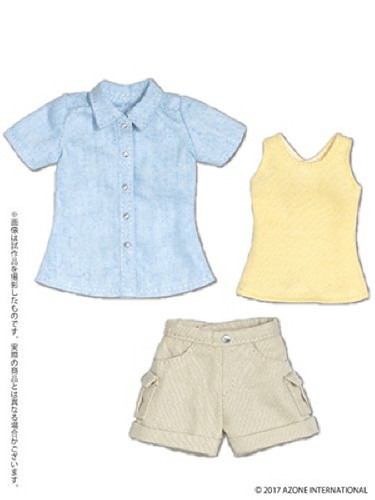 Azone POC409-BLB PNS Hiking Pants Set Blue x Beige