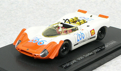 Ebbro 43729 Porsche 908 Spyder Targa Florio 1969 No.266 (White/Orange) 1/43 Scale