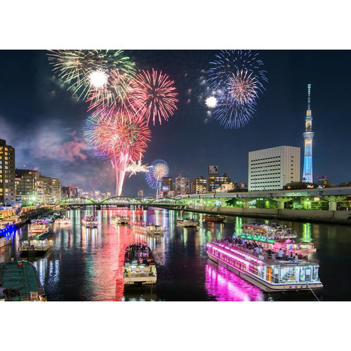 Epoch Jigsaw Puzzle 79-104s Sumida River Fireworks Tokyo Japan (500 Pieces)