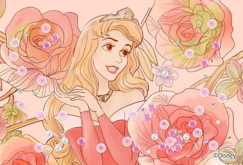 Epoch Jigsaw Puzzle Decoration 70-013 Disney Sleeping Beauty Aurora Royal Floral (70 Pieces)