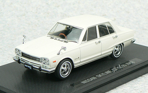 Ebbro 43936 NISSAN SKYLINE 2000GT GC10 1968 White 1/43 Scale