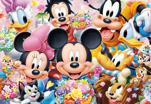 Tenyo Japan Jigsaw Puzzle D-1000-033 Disney Flower Bouquet to You Photogenic (1000 Pieces)