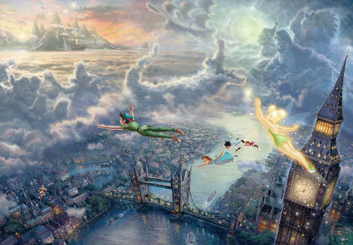 Tenyo Japan Jigsaw Puzzle D-1000-031 Disney Tinker Bell & Peter Pan Fly to Never Land (1000 Pieces)
