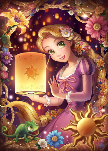 Tenyo Japan Jigsaw Puzzle D-500-483 Disney Tangled Rapunzel (500 Pieces)