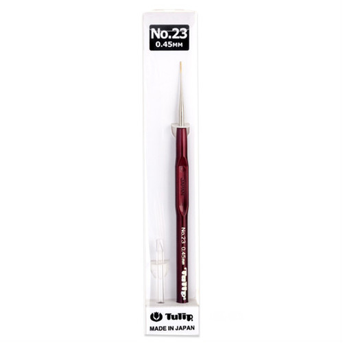 Tulip T9-23 Lace Crochet Hook Sharp with Grip 0.45mm (No.23)