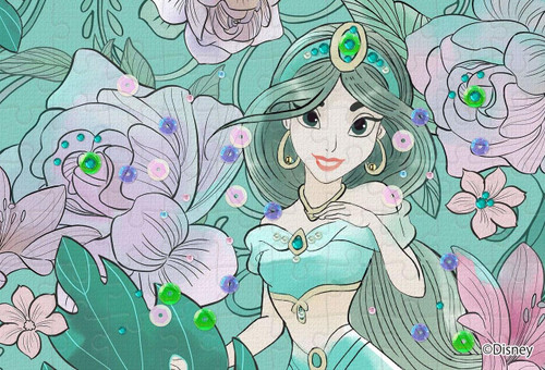 Epoch Jigsaw Puzzle Decoration 70-019 Disney Jasmine Royal Floral (70 Pieces)