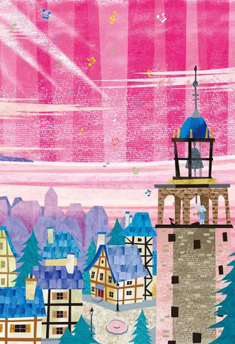 Epoch Jigsaw Puzzle 26-295 Tatsuo Hari Fairy Tale Art Bell Tower (300 Pieces)