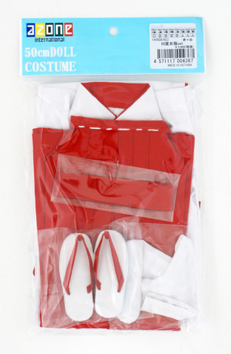 Azone FAR008-RED 50cm Doll Miko Shrine Maiden Costume Set Red