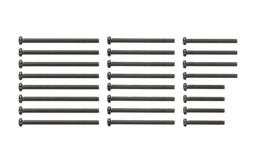 Tamiya 95434 Mini 4WD Stainless Steel Screw Set 15, 20, 25, 30mm (Black)