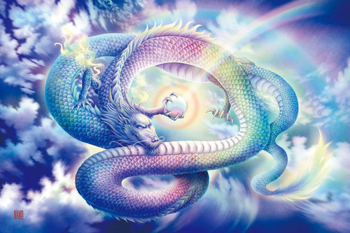 Epoch Jigsaw Puzzle 12-057 Art Saiun-Ikko Nijiryu Rainbow Dragon (1000 Pieces)